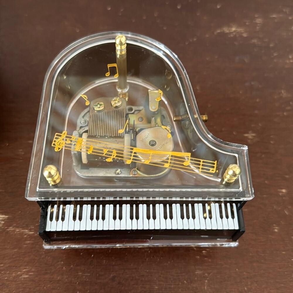 Schmid | Baby Grand Clear Piano Music Box NIB